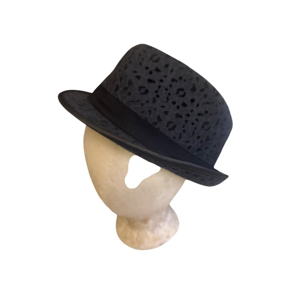 Cappelli‎ Straworld Lace Overlay Fedora Hat One Size